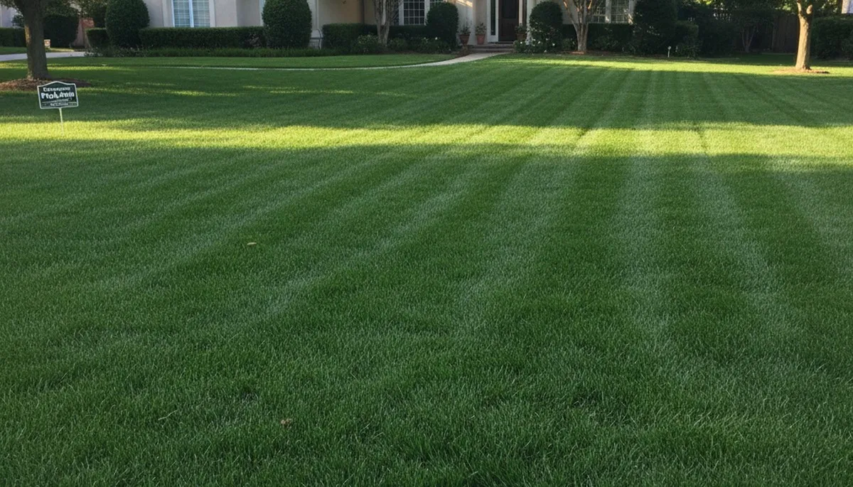 Lush green lawn in Sacramento CA showing professional lawn care results by Chop Chop Landscaping